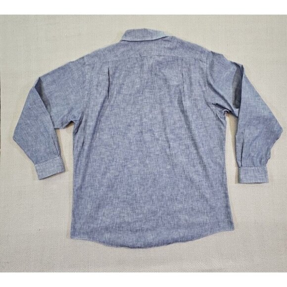 Ratio Clothing Button Up Shirt Men's XL Light Blue Long Sleeve Made In USA - Picture 2 of 15